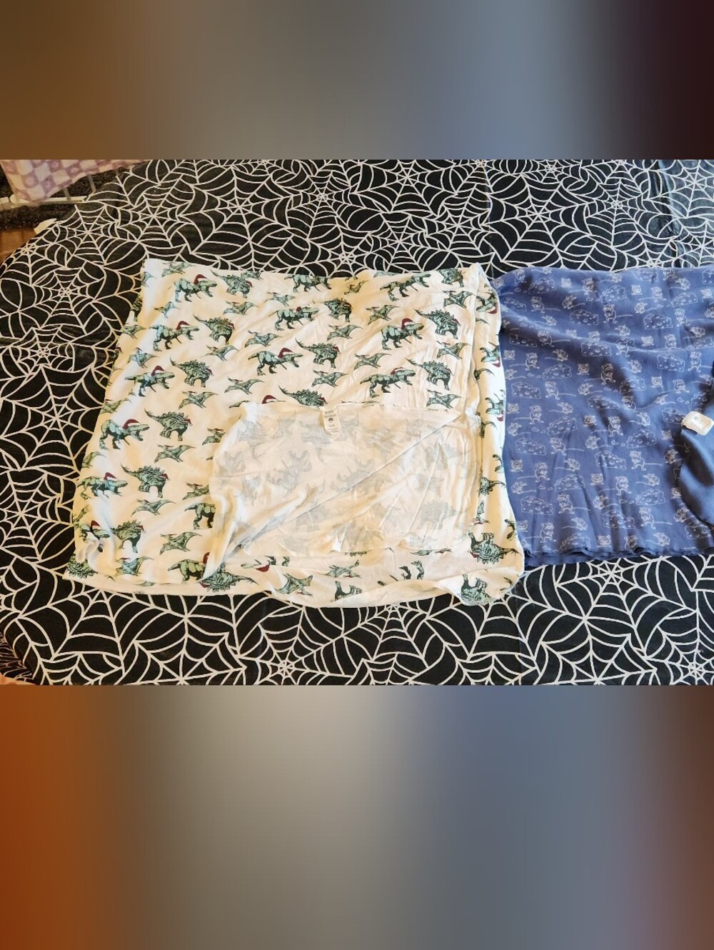 Kate Quinn Blanket Set of 2 Christmas Dinos Bamboo & Mice Cotton Swaddles